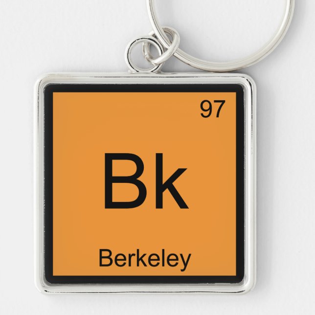 Llavero Bk - Símbolo de Elemento de Química de Berkeley Ca (Frente)