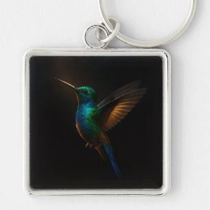 Llavero Black 4 Luxe con colibrí volando
