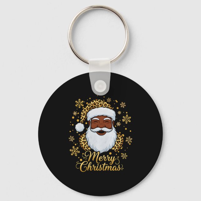 Llavero Black African Afro American Santa Claus Christmas  (Anverso)