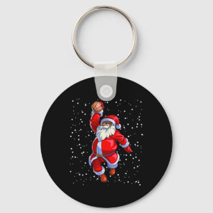Llavero Black African American Santa Claus Basketball Afro
