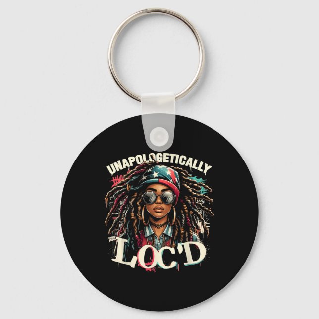Llavero Black Afro Queen Black Hist de Loc sin arrepentimi (Anverso)