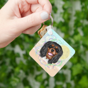Llavero Black and Tan Cavalier King Charles Spaniel