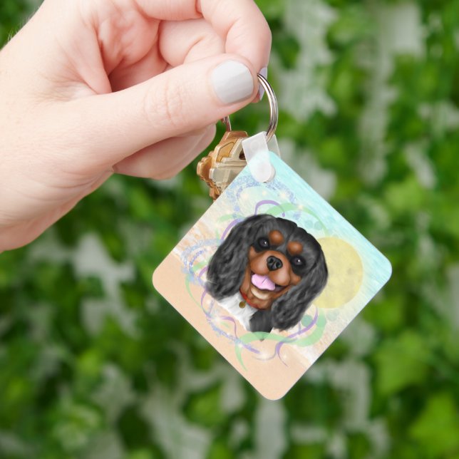 Llavero Black and Tan Cavalier King Charles Spaniel (Mano)