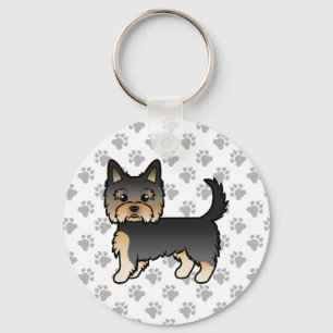 Llavero Black And Tan Yorkshire Terrier Cartog Dog & Paws