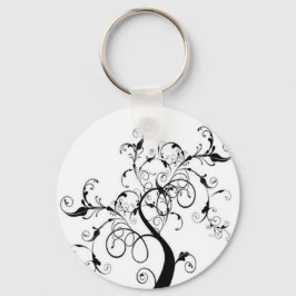 Llavero Black And White Tree Of Life
