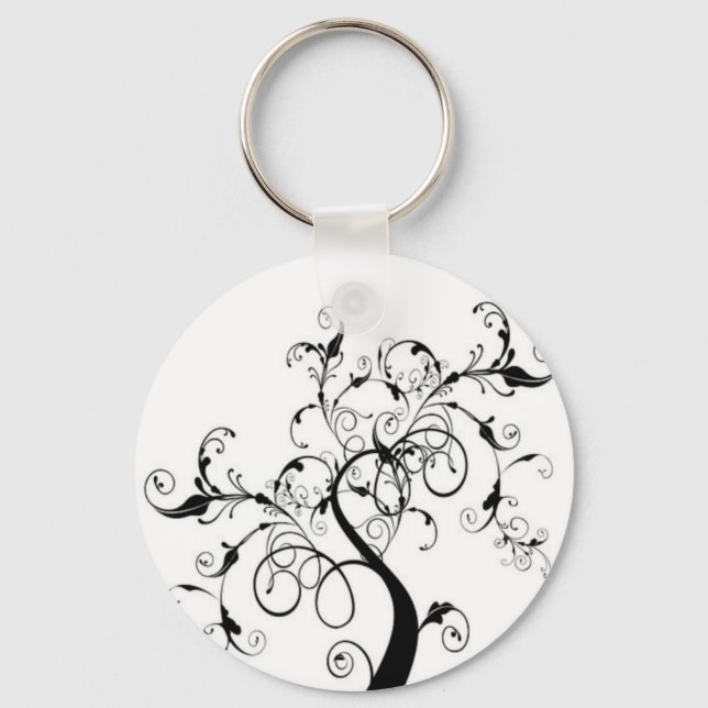 Llavero Black And White Tree Of Life (Anverso)