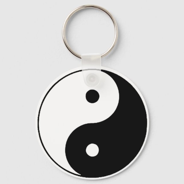 LLAVERO BLACK AND WHITE YIN YANG (Anverso)