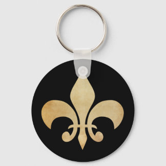 Llavero Black Antiguo Gold Fleur de Lis