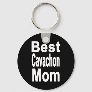 Llavero Black Best Cavachon Mom