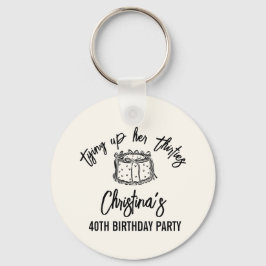 Llavero Black Bow Tying Up Her Thirties 40th Birthday