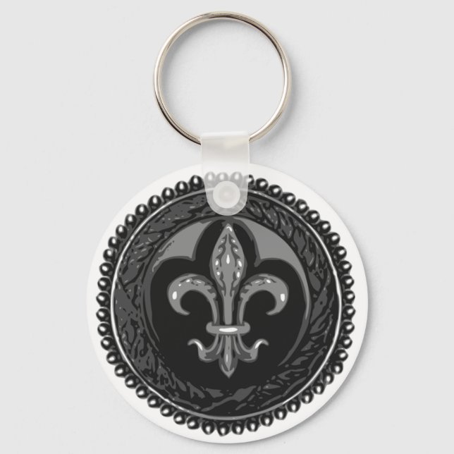Llavero Black Cameo Fleur de lis (Anverso)