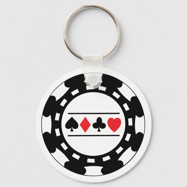 Llavero Black Casino Chip Keychain (Anverso)