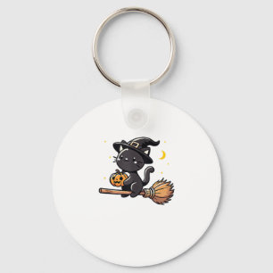 Llavero Black Cat Witch Halloween Costume Broom Stick Boys