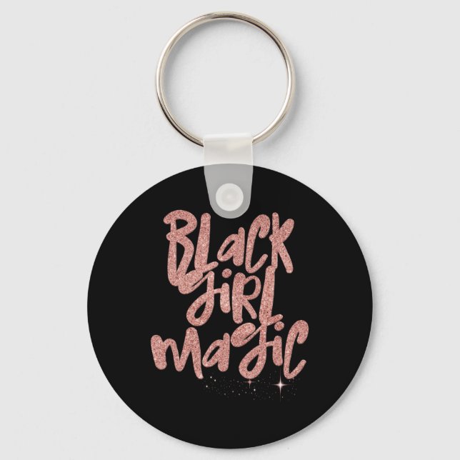 Llavero Black Chica Magic Pink Stars Afro Black Queen Mela (Anverso)