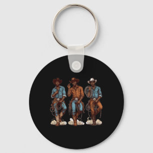 Llavero Black Cowboy Rodeo occidental Melanin Historia neg