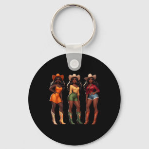 Llavero Black Cowgirl Western Rodeo Junetdecin Freedom Afr