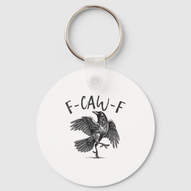Llavero Black Crow, F-caw-f Funny Black Bird (Anverso)