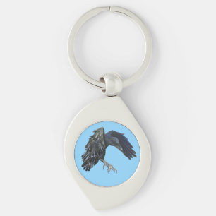 Llavero Black Crow Master of Time Ilustracion Sky Blue
