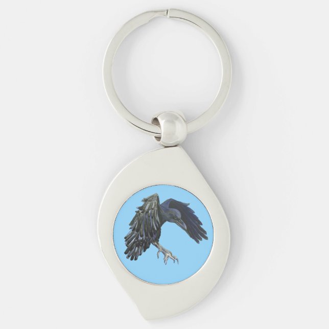 Llavero Black Crow Master of Time Ilustracion Sky Blue (Anverso)