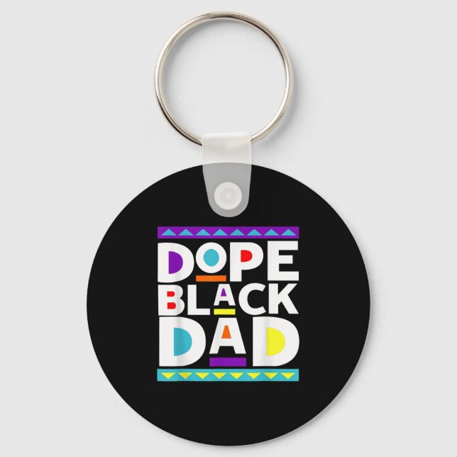 Llavero Black Dad New Dad Fathers Day Gift African America (Anverso)