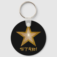 Black de la cadena de claves Gold Star 'STAR!'