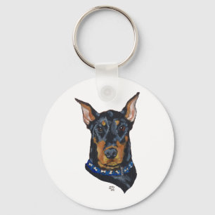 Llavero Black Doberman Pinscher