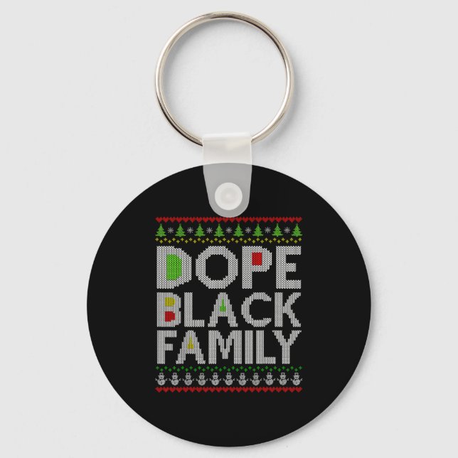 Llavero Black Family 2025 Afro Christmas Tree Santa Pj Mat (Anverso)