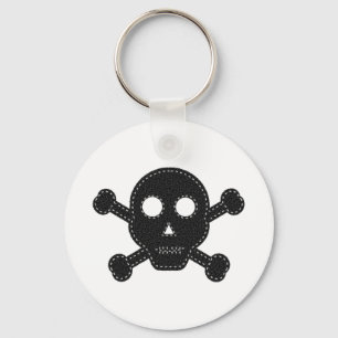 Llavero Black Felt Skull