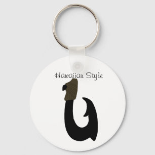 Llavero Black Fish Hook, cadena de claves Hawaii Style