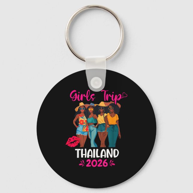 Llavero Black Girls Trip Thailand 2026 Vacation Matching  (Anverso)