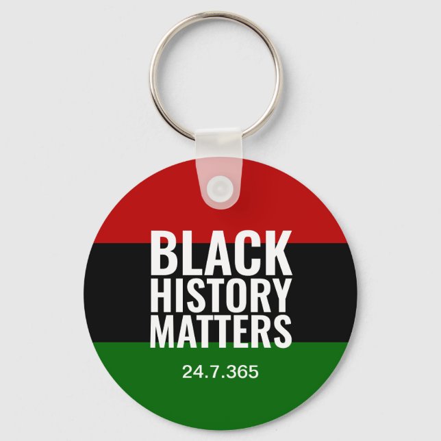 LLAVERO BLACK HISTORY MATTERS 24 7 365 BHM (Anverso)