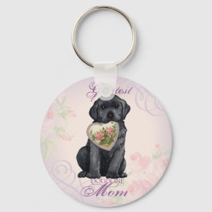 Llavero Black Lab Heart Mom