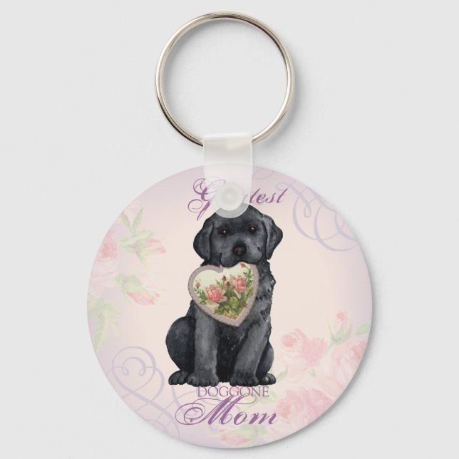 Llavero Black Lab Heart Mom (Anverso)