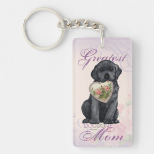 Llavero Black Lab Heart Mom