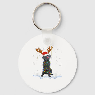 Llavero Black Lab Labrador Árbol de Navidad Luz Pajama Per