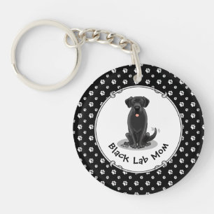 Llavero Black Lab Mom (Labrador Retriever Mom) Perro Mom