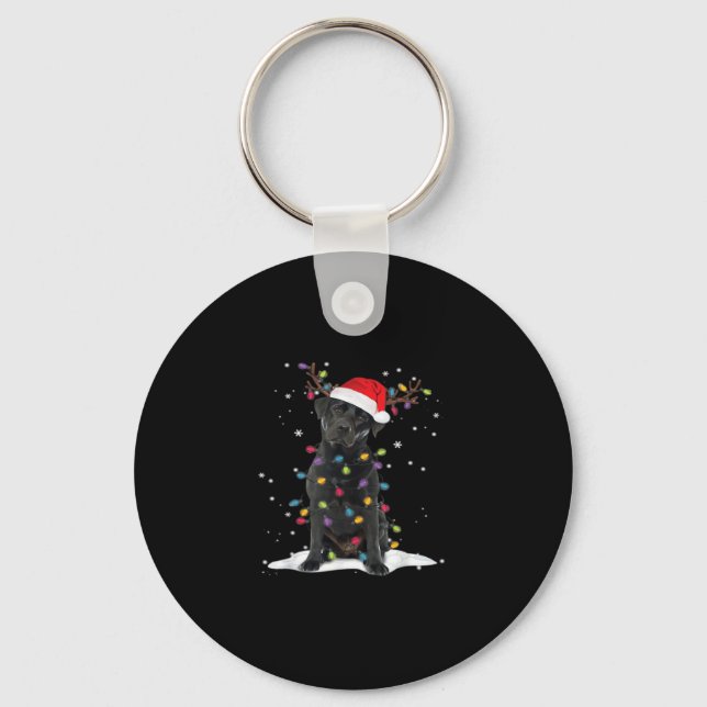 Llavero Black Labrador Xmas Dog Christmas Tree Light Class (Anverso)