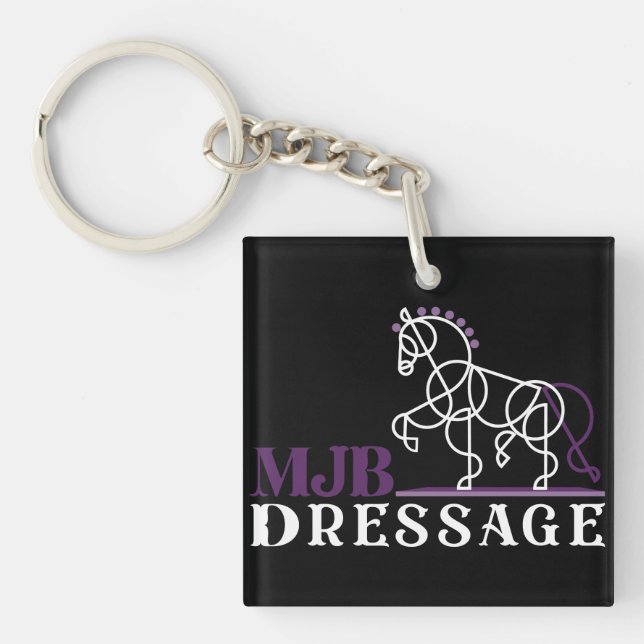 Llavero Black logo MJB Dressage  (Frente)