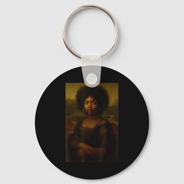 Llavero Black Mona Lisa Afro African American Melanin Blac (Anverso)