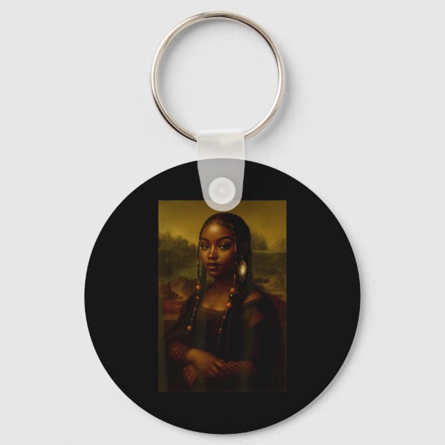 Llavero Black Mona Lisa Afro African American Melanin Blac (Anverso)