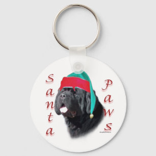 Llavero Black Newfoundland Santa Paws