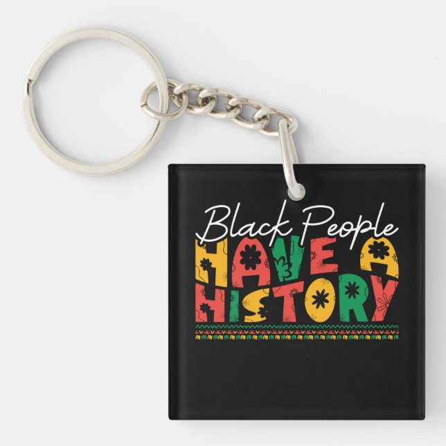 Llavero black_people_have_a_History_02 (Frente)