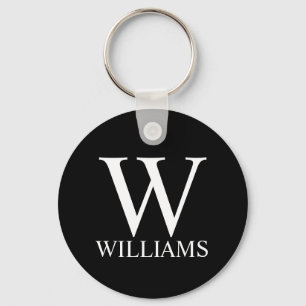 Llavero Black Personalized Monogram and Name