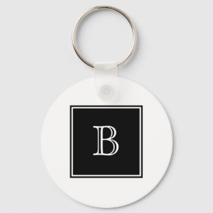 Llavero Black Square Monograma Basic Keychain