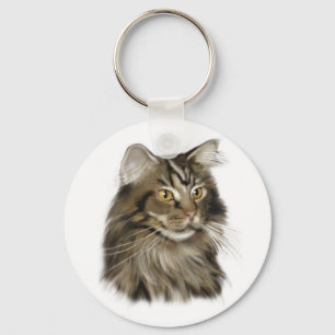 Llavero Black Tabby Maine Coon Cat