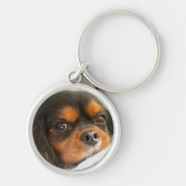 Llavero Black & Tan Cavalier King Charles Spaniel Keychain