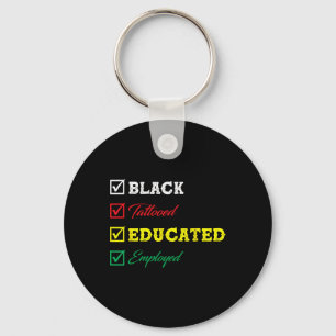 Llavero Black Tattooed Educated emplea a la historia negra