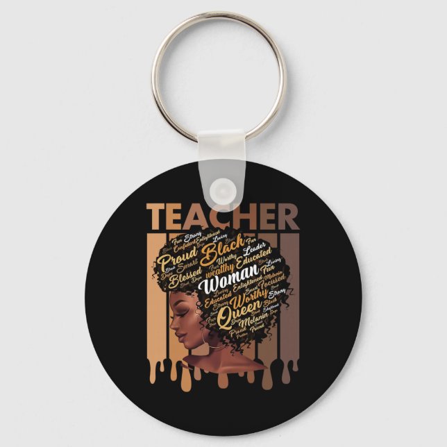 Llavero Black Teacher Magic Black History Education Melani (Anverso)