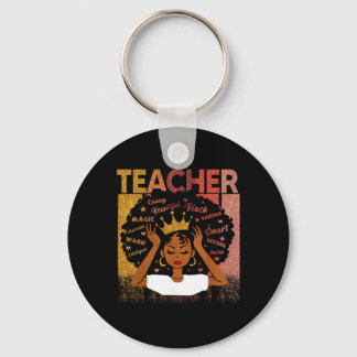 Llavero Black Teacher Magic Black History Month Afro Hair 