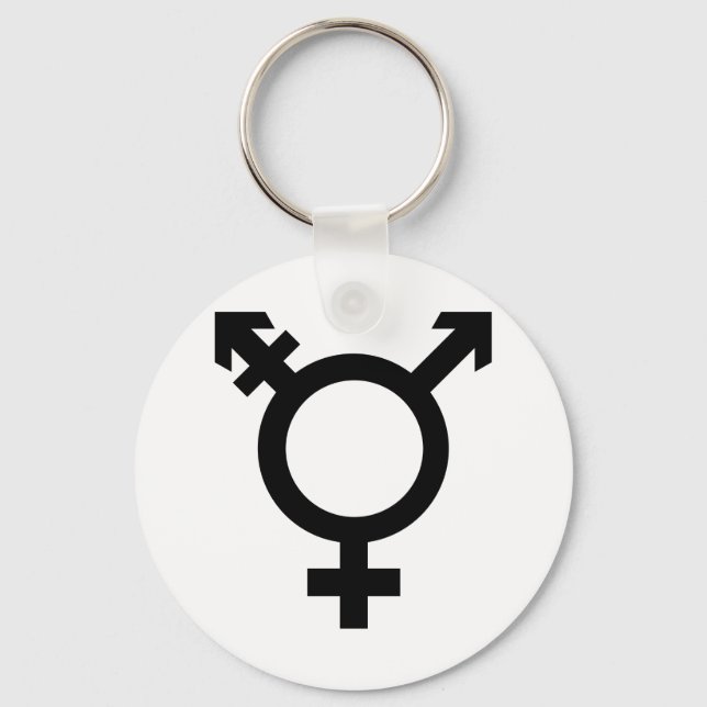 Llavero Black Transgender Symbol (Anverso)